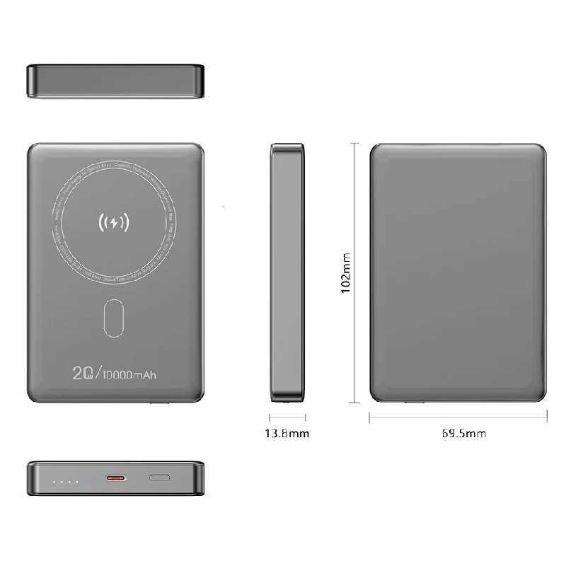 Magnetic Power Bank 100000mAh Slim Wireless Portable External Battery Powerbank for IPhone 17 16 2025 H251213