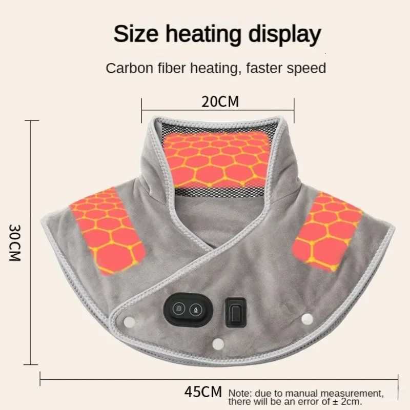 Electric Heating Shoulder Neck Pad Cervical Wrap Three Gear Thermal Compress Shawl Warm Back Tool Relax Brace Y251212