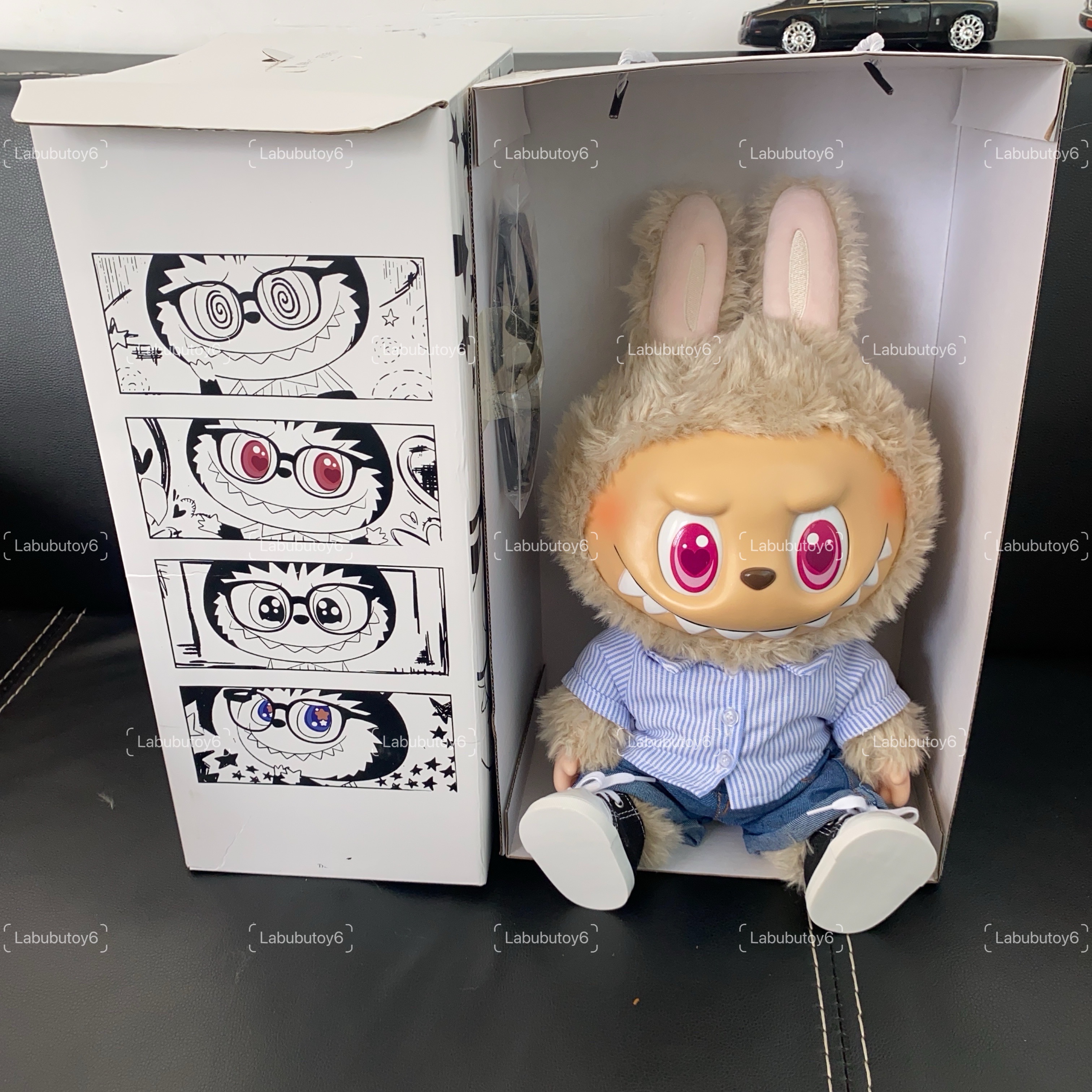 Labubu 40cm Fashion Big Vinyl Doll The Monsters Flip With Me Series Collection Decoration Cute Doll Festivals Gift
