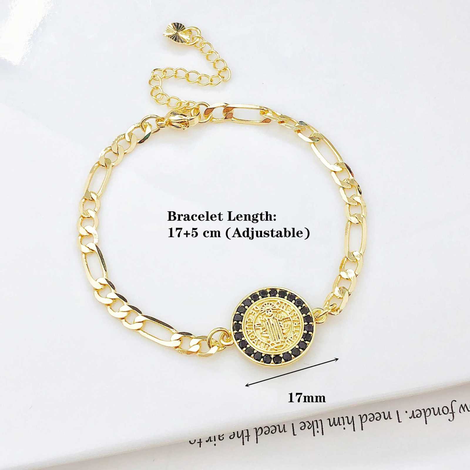 Fashion Men Women Religious Figure Adjustable High-Quality Party Gold-Plated Zircon Jewelry for Daily Wear M251213