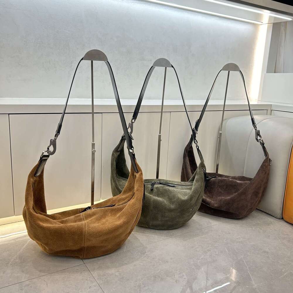 Luxury Bag Designer Bags Totes Hobo Cross Border Matte Suede Leather Arrow Tube Korean Fashion Niche Horn Commuter Versatile Single Shoulder Crossbody