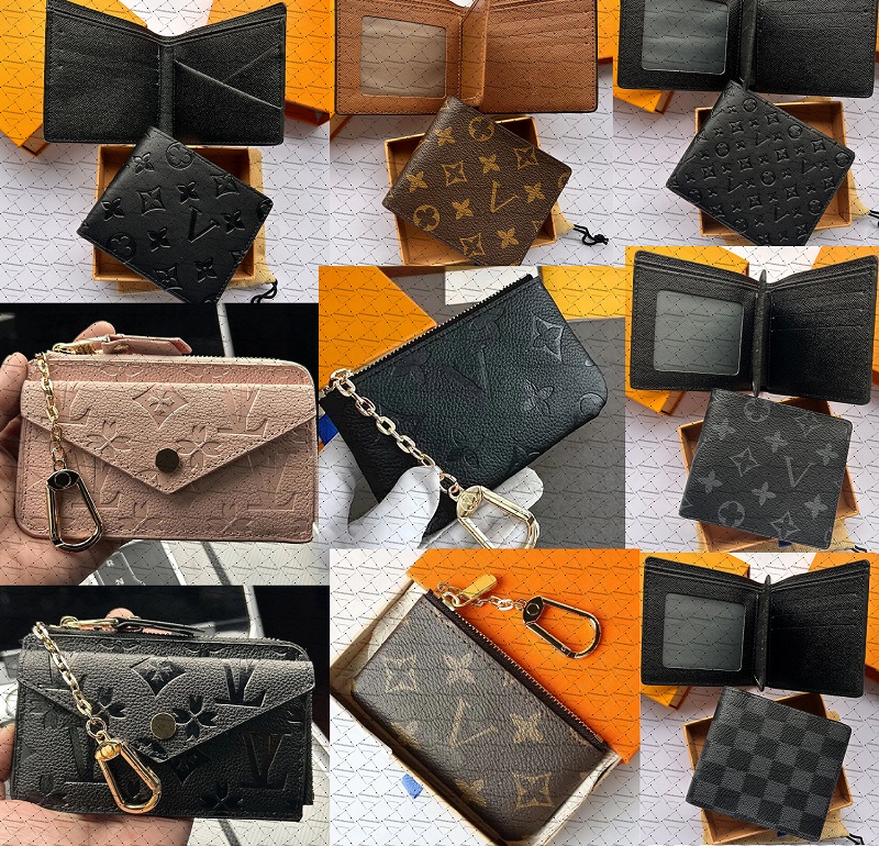 top Designer wallet women Designer card holder designer Mens wallet Women Men wallet Luxury wallet Coin purse Plain Short Square Fashion Leather Wallets With a box