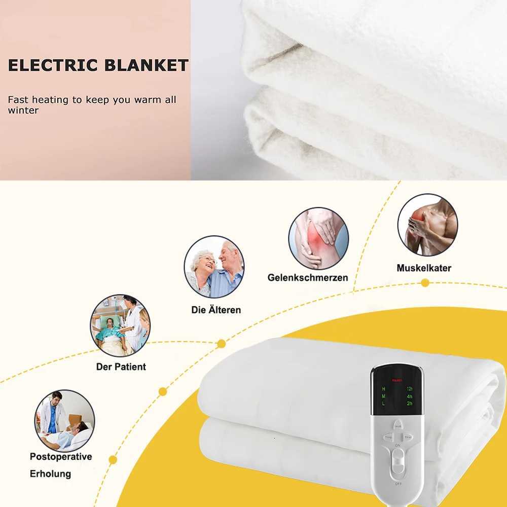 RUIANBAO Heated Blanket Electric Blanket Timer Heated Pad 220V 15080cm Thermal Mattress Winter Body Warmer Heated Bed Warmer Y251212
