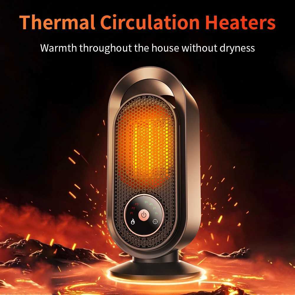 1500W Electric Heater Portable Desktop heater small household Heater cooling and heating PTC quick heating With Remote Control Y251213