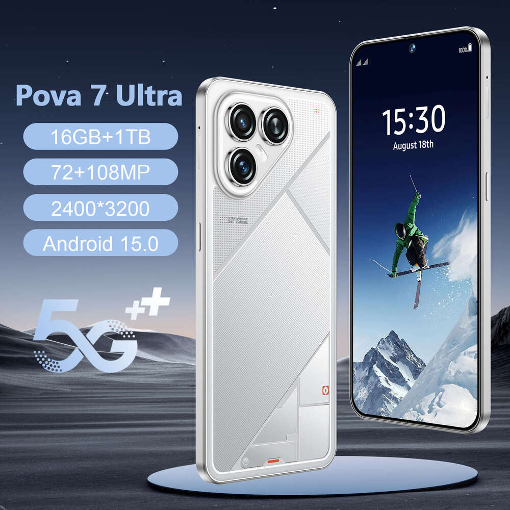 Mobile Phone Pova 7 Ultra 16+1TB 4G Network Smartphone Brand New Unopened Android 15 Effect Mobile Phone Unlock Smartphone For Google Play Store