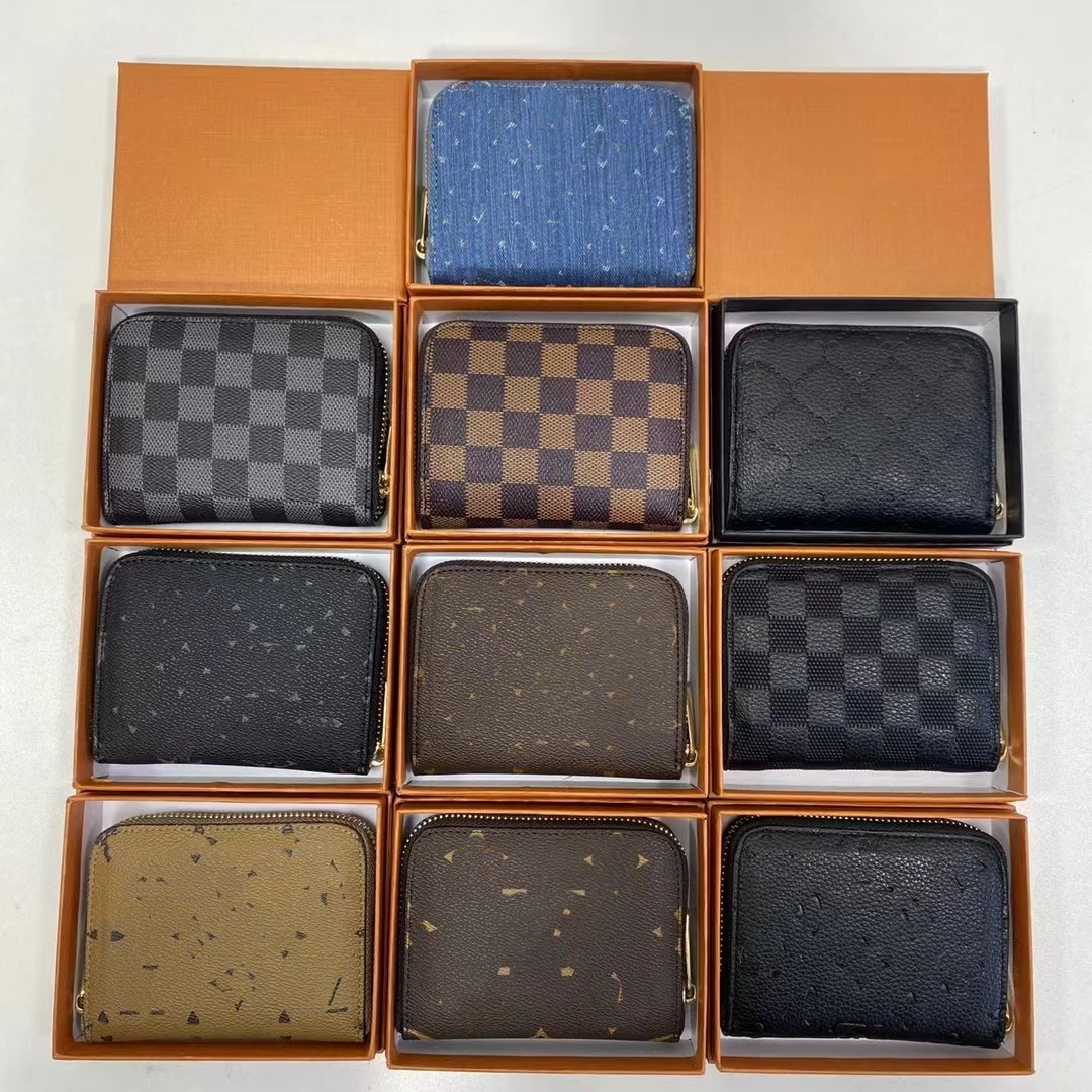 New Wallets Card Case Card With Box Purse Short Style Holder Multi-Hole Bit Style Couple Models Men Women Universal Mini Card Hlder