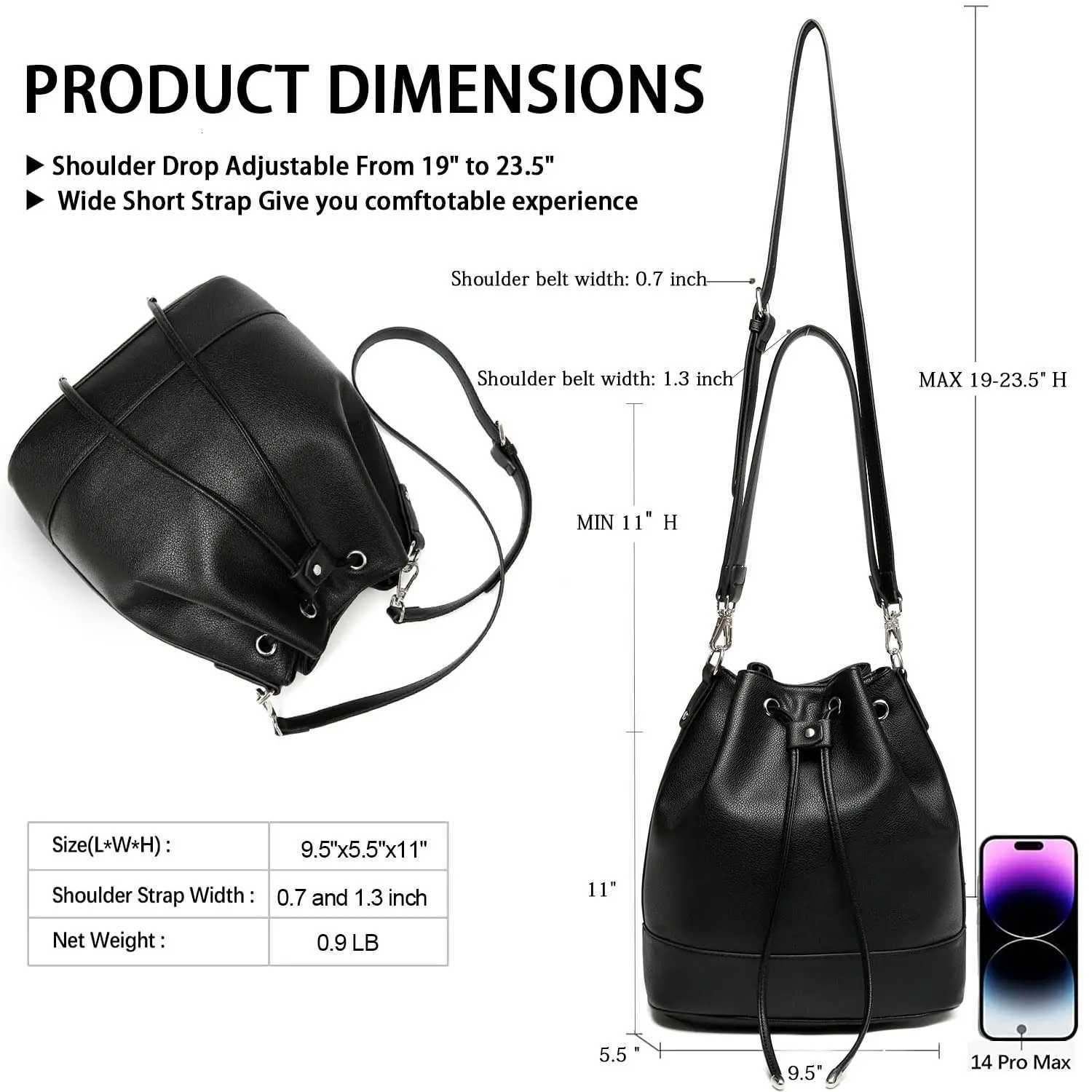 Elegant Womans Bucket Crossbody Bag Fashionable Shoulder Handbag for Casual Daily UseT251213