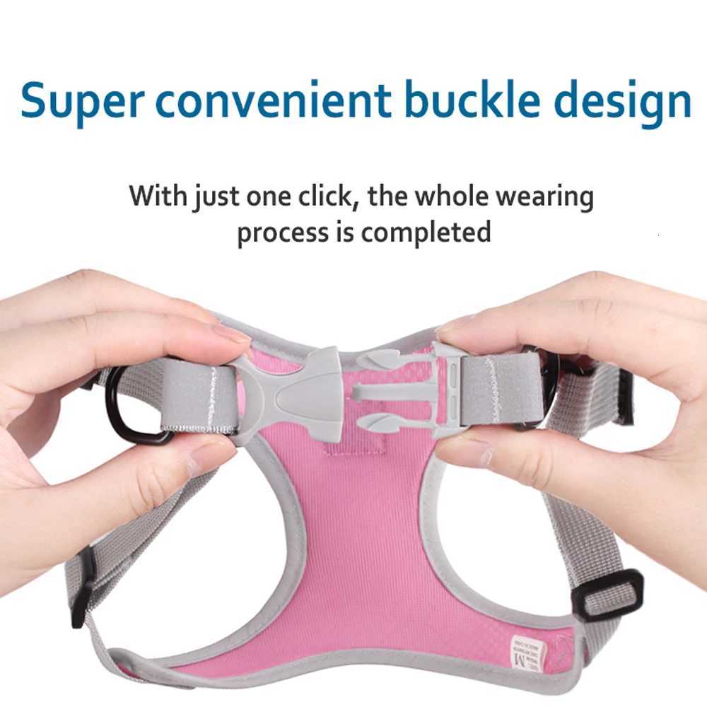 Pet Dog Harness Mesh Breathable Pet Puppies Reflective Dog Cat Vest Harness Dog Soft Chest Strap for Small Medium Dogs M251213