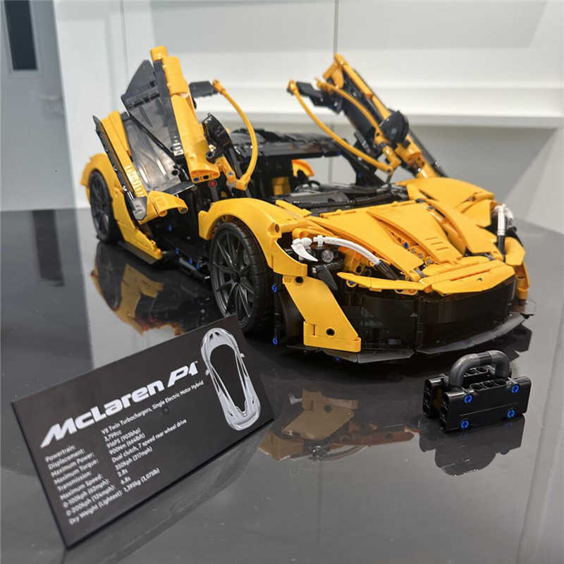 Compatible with Lego McLaren P1 building block supercar remote control racing car children's high difficulty assembly toy T338W251201