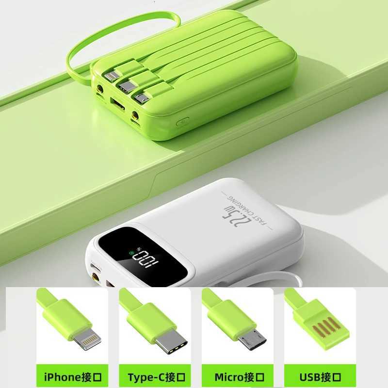 er fast charging with 4-wire mini power bank 10000/20000 mAh power bank international certification can be custi H251213