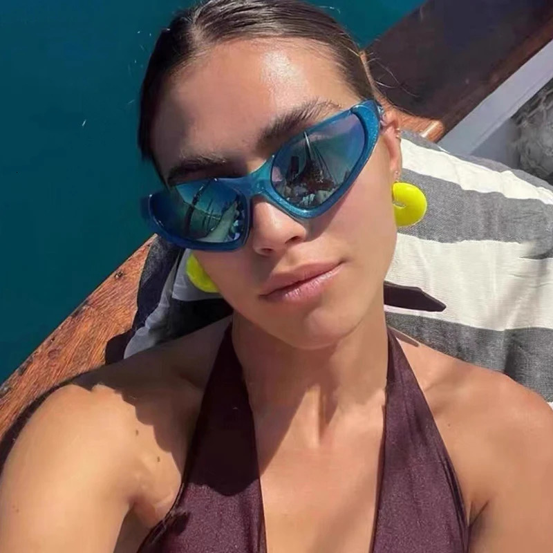 Cycling Steampunk Y2K Sunglasses Women Men Brand Design Sports Punk Sun Glasses Summer Unisex Mirror Shades UV400 251212