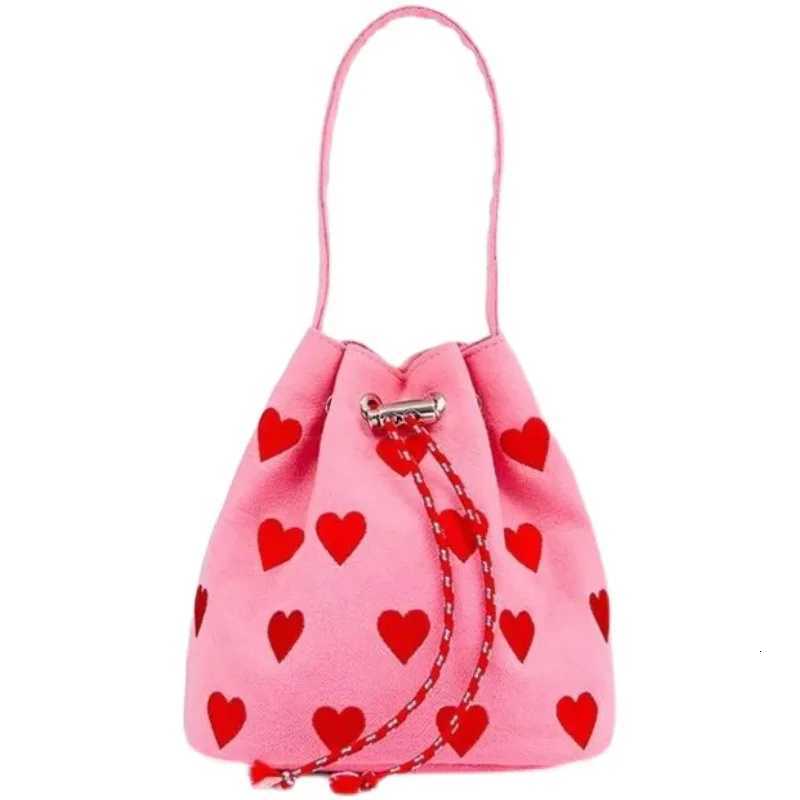 Womens Handbag New Korean Embroidery Heart Sweet Fashionable Versatile Handbags Mini High-capacity Cute Shoulder Crossbody BagsT251213