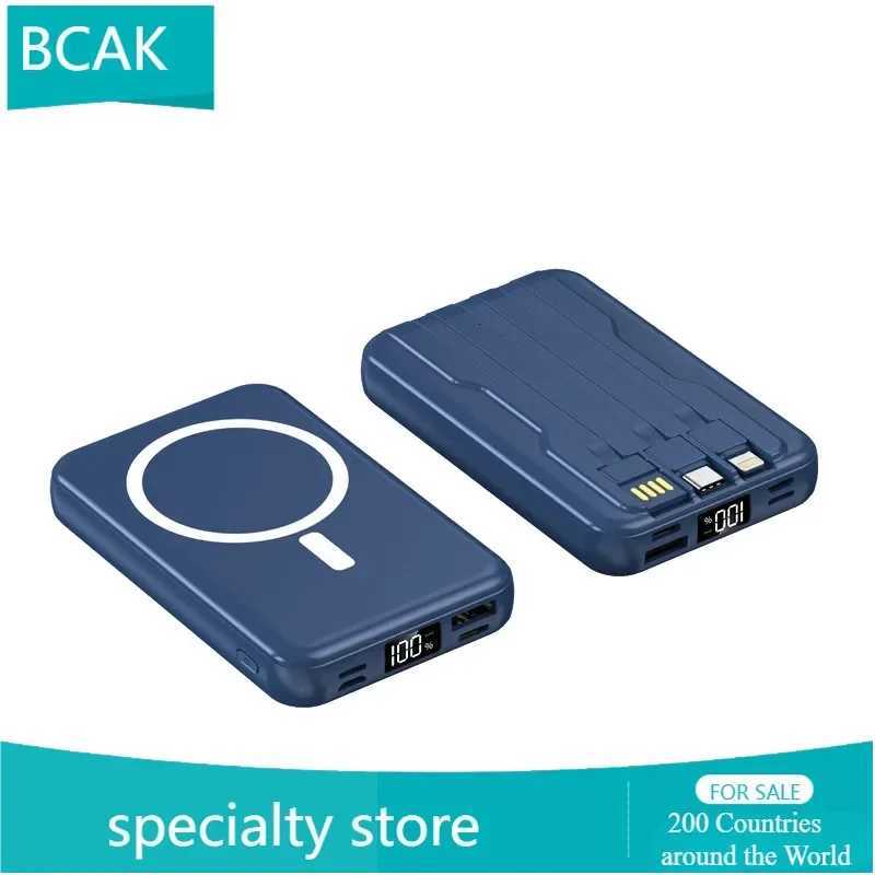 Magnetic Wireless Universal Power Bank 10000 MAh Self-contai Cable er Fast Charging BCAK Mobile Power ply H251213