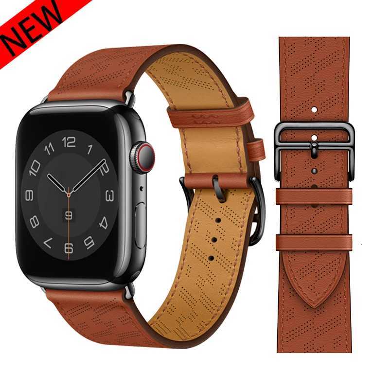 Leather band For Apple watch Strap 44mm 49mm 45mm 42mm 41mm 40mm Single Tour correa bracelet iWatch series 7 8 6 SE 5 4 9 ultra Y251212