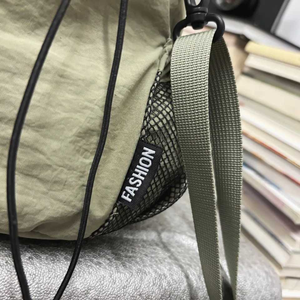 Lightweight Bucket Crossbody Bag for Women Nylon with String Opening Interior Phone PocketT251213