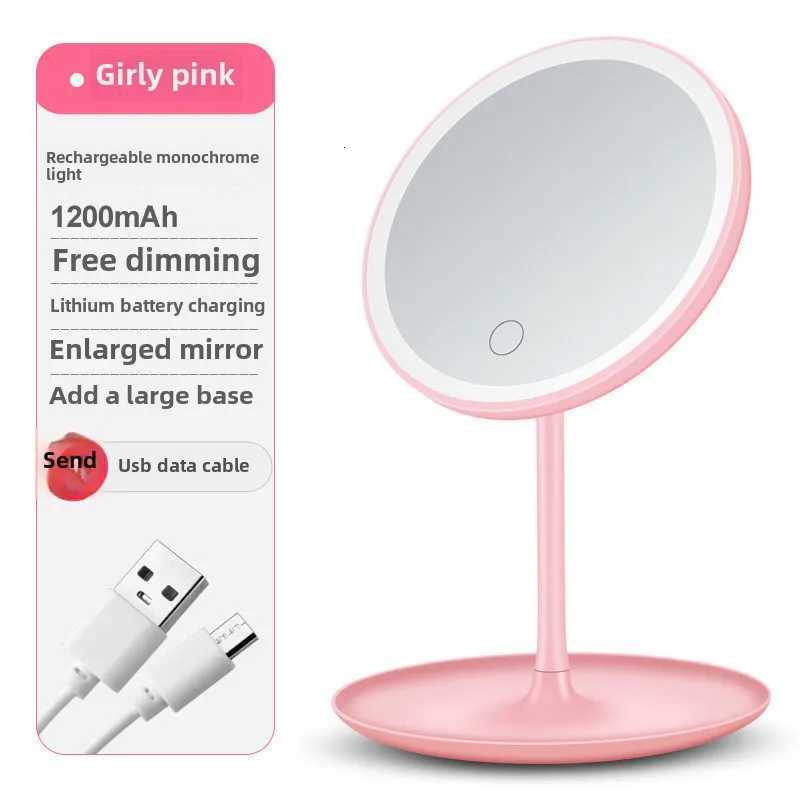 1200 mah LED Makeup Mirror 3 Color Light Adjustment Light Up at a Touch Ultra Long Endurance Tray Storage Table Vanity MirT251213