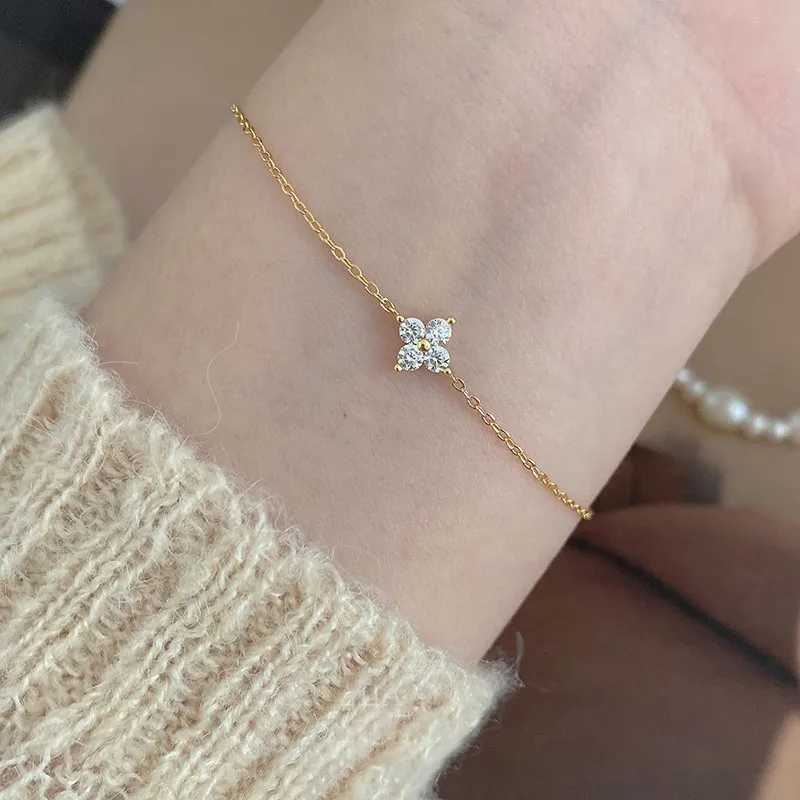 ANENJERY Delicate Zircon Grass s For Women Chain Wedding Desgin Party Jewelry Gifts M251213