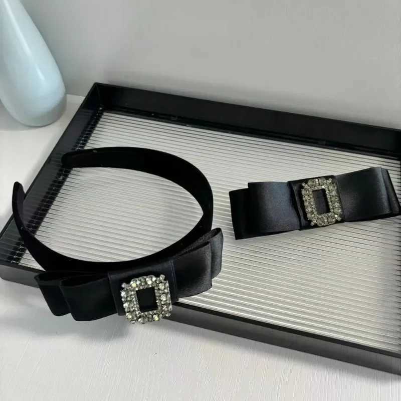 Black Double Layer Rhinestone band Rich Girl Style Non-Slip Wens Hair Hoop Versatile Elegant Outdoor Hair Accory Y251213