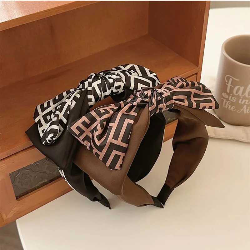 Double Layer Bow Knot Letter Print Haiand Wen Fashion Hair Accories Boho Style band for Daily Party Beach Wedding Y251213
