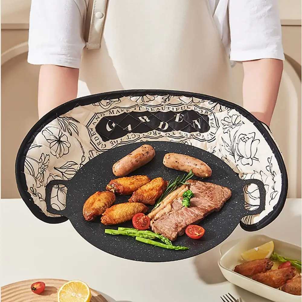 Practical Cloth Microwave Gloves Conjoi Thicke Oven Mitts Portable Anti-scald Baking Tools Accessories Bakeware H251212