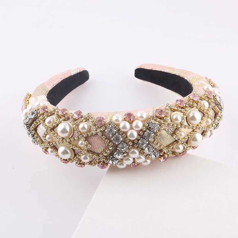 Luxury Sparkly Fl Crystal Pearl Baroque Haiand Padded Rhinestone Princ band For dr Birtay Hair Jewelry Y251213