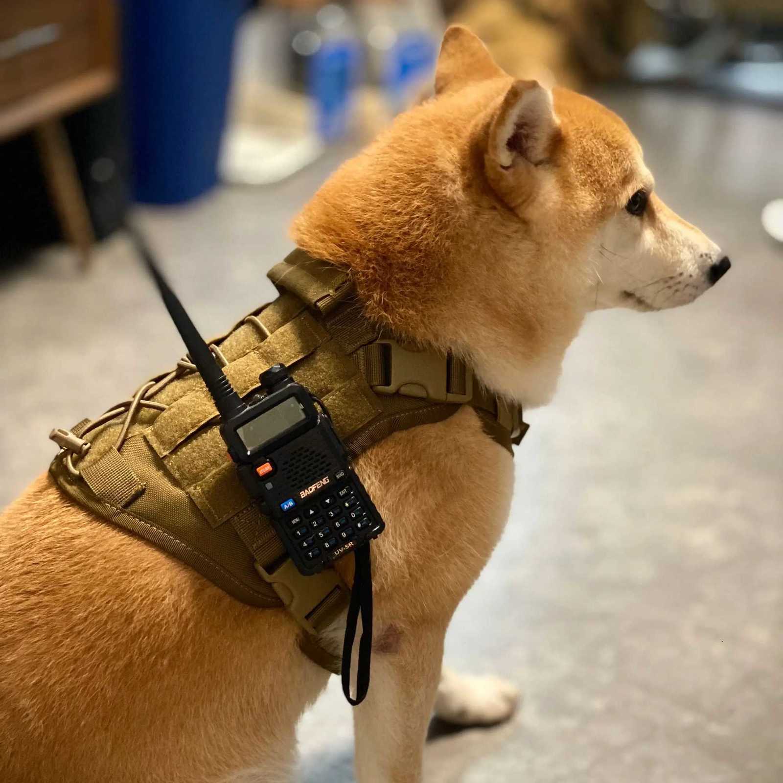 Heavy Duty Tactical Dog Harness Leash Set for Large Dogs Adjustable Reflective Pet Vest Suitable for Large Dogs M251213