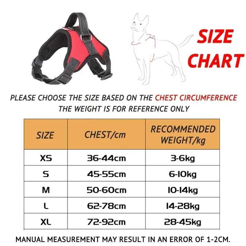 Dog Harness Reflective Adjustable Pet Harness No Pull Walking Training Small Medium Large Big Dogs Chest Strap Product M251213