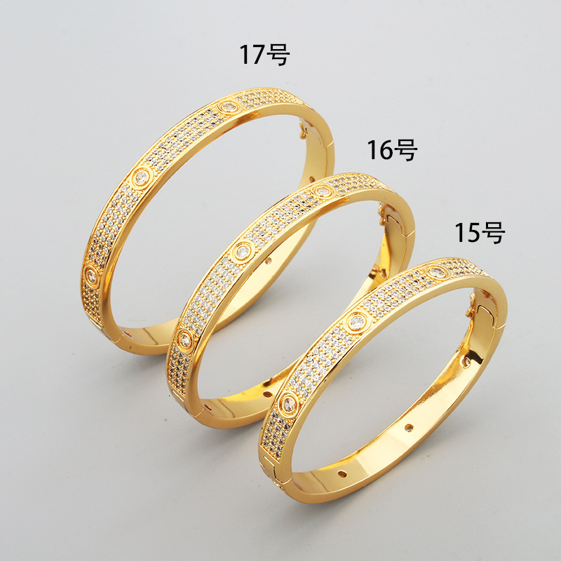 Hot-Selling Round Diamond Star Bracelet for Women, Light Luxury Elegant Round Bracelet, Cross-Border Hot-Selling, Direct from Manufacturer