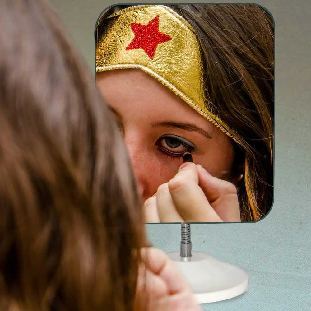 Adjustable Flexible Gooseneck Makeup Mirror 360Rotation Folding Portable Desk Vanity Mirror Shower Shaving Cosmetic MirrorT251213