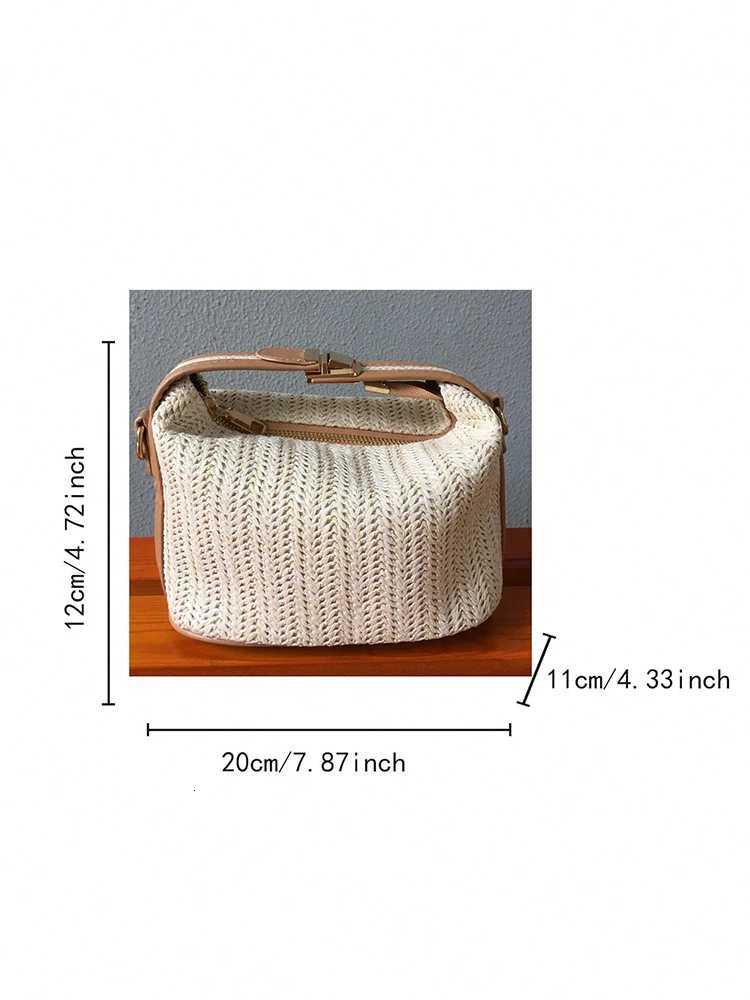 2025 new summer woven bag fashionable crossbody bag shoulder bag casual womens daily commuting bag vacation beach handbagT251213