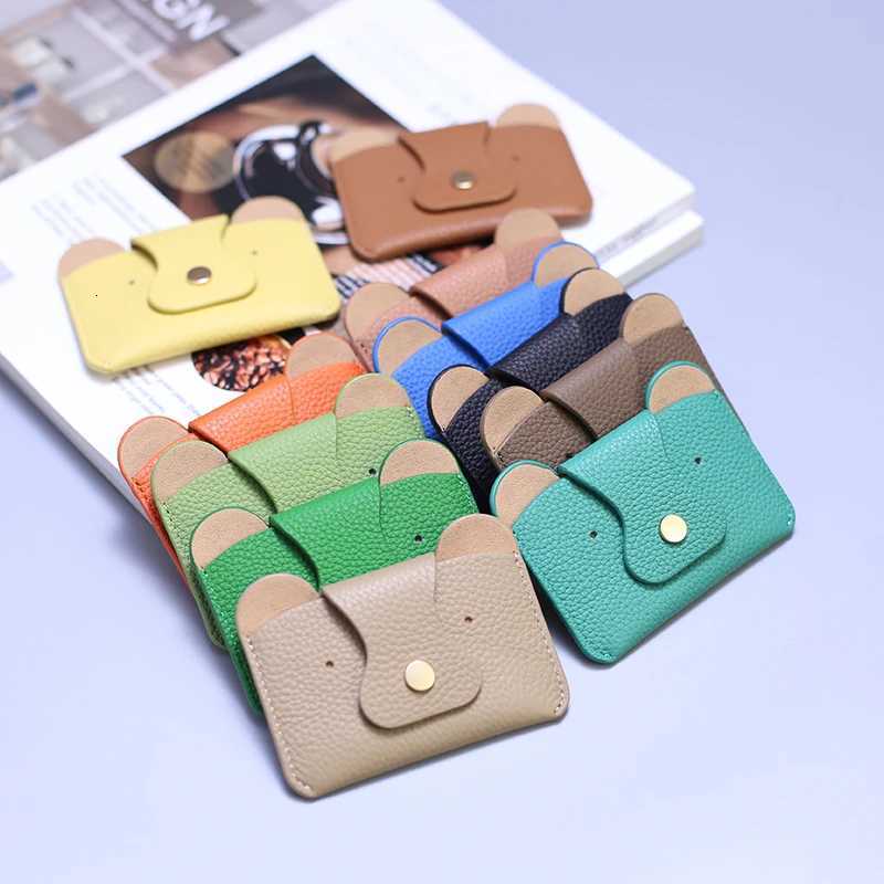 Ladies Genuine Leather Card Holders trathin Design Coin Purse With Cced buckle Wen Cowhide Short Wallet Cute Small Coi Y251213