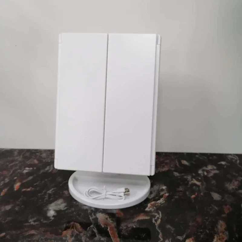 Folding Makeup Mirror with Lights 22 LED Light Up Mirror with 2X/3X Magnification Mirror Touch Screen 180 Degree RotateT251213
