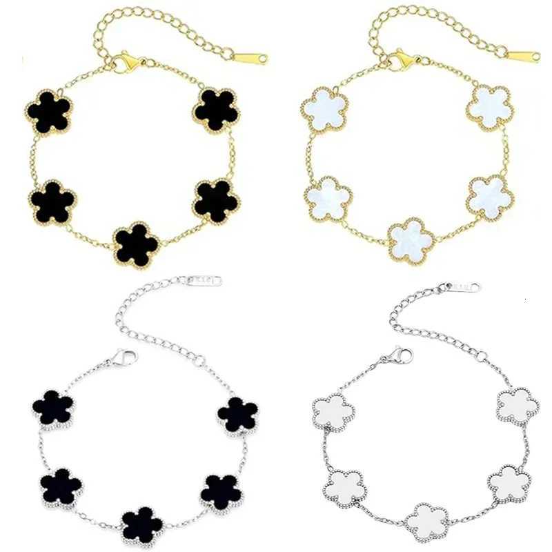 Lucky Womens Hand s Double Sided Flowers Gifts StainlESS Steel Gold Plated s Man M251213