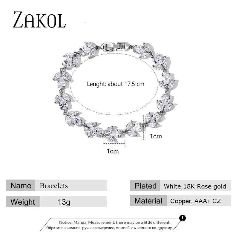 ZAKOL Trendy Cubic Zirconia Bridal s for Women White Gold Color Charm Bangles Clear Crystal Wedding Jewelry BP2178 M251213