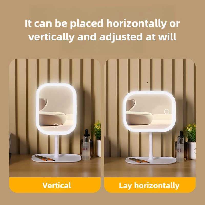 Desktop Vanity Makeup Mirror Women Bedroom Dressing Mirror Student Dormitory Desktop Portable Makeup Mirror Home MakeupT251213