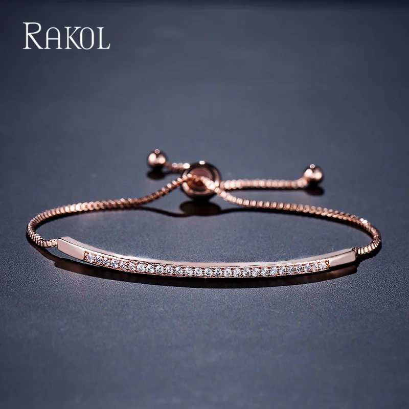 RAKOL Fashion Cubic Zircon Adjustale s for Women Exquisite Party Wedding Jewelry M251213