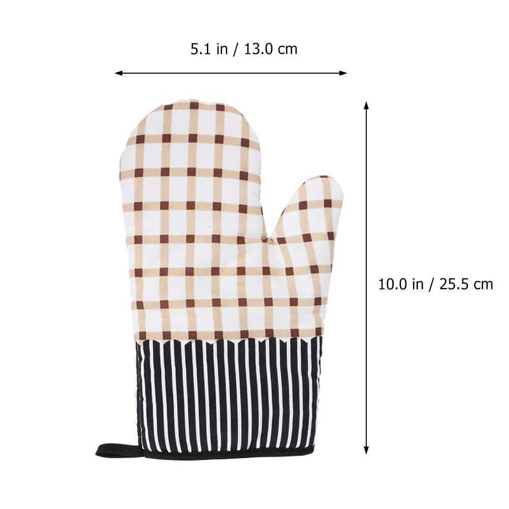 Heat Resistant Cotton Oven Mitts Gloves Microwave Baking Protection Anti Scald He Kitchen Gift for Cooking Enthusiasts H251212