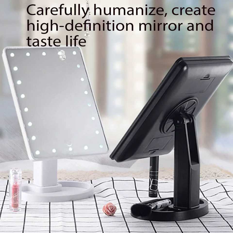 1PC portable LED vanity mirror Foldable high-end style bedroom desktop special makeup fill light to show textureT251213