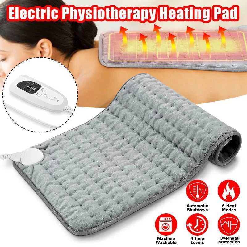 120W Electric Heating Pad Timer For Shoulder Neck Back Spine Leg Pain Relief Winter Warmer 76x40cm 60x30cm 40x30cm 110V 240V Y251212