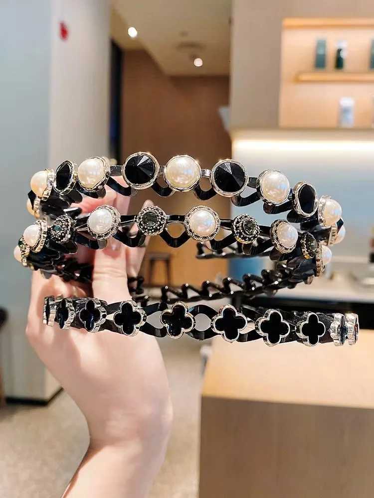 Broken Hair Organizer Lazy Person Hair Clip Broken Bangs Pearl Hairpin Wavy band Face Fashion Trends Y251213
