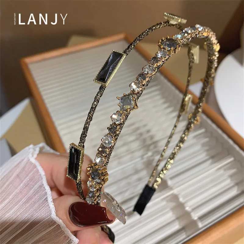 Heavy Industry wens hair accories er Flash Water Diamond Double layer band Hair Hoop bands Hair Clip Crystal for w Y251213