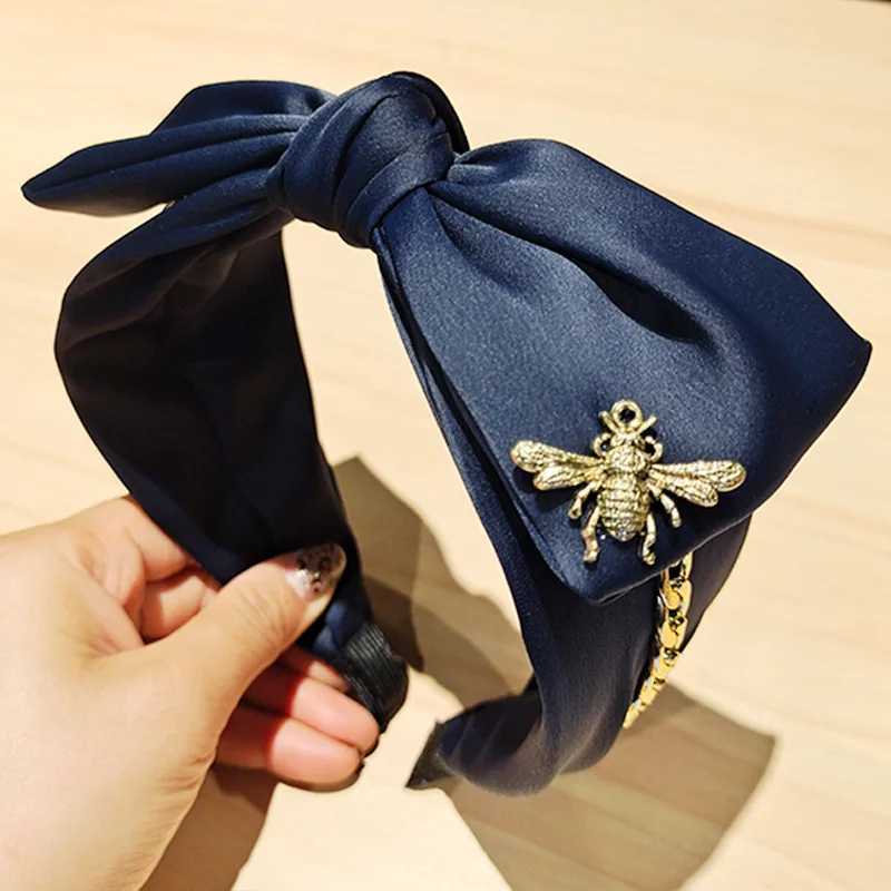 Satin Big Bow Knot Haiands Metal Bee bands Ornament Accories For Wen Wholes Y251213