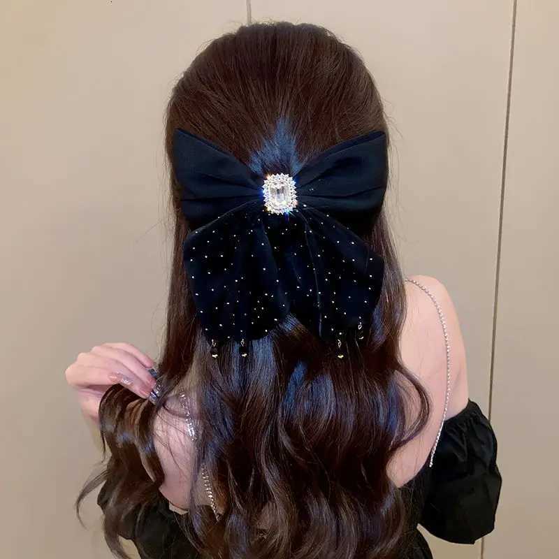 1pc Korean bow large hair clip womens autumn high-end feeling ponytail spring clip new year high-end Y251213
