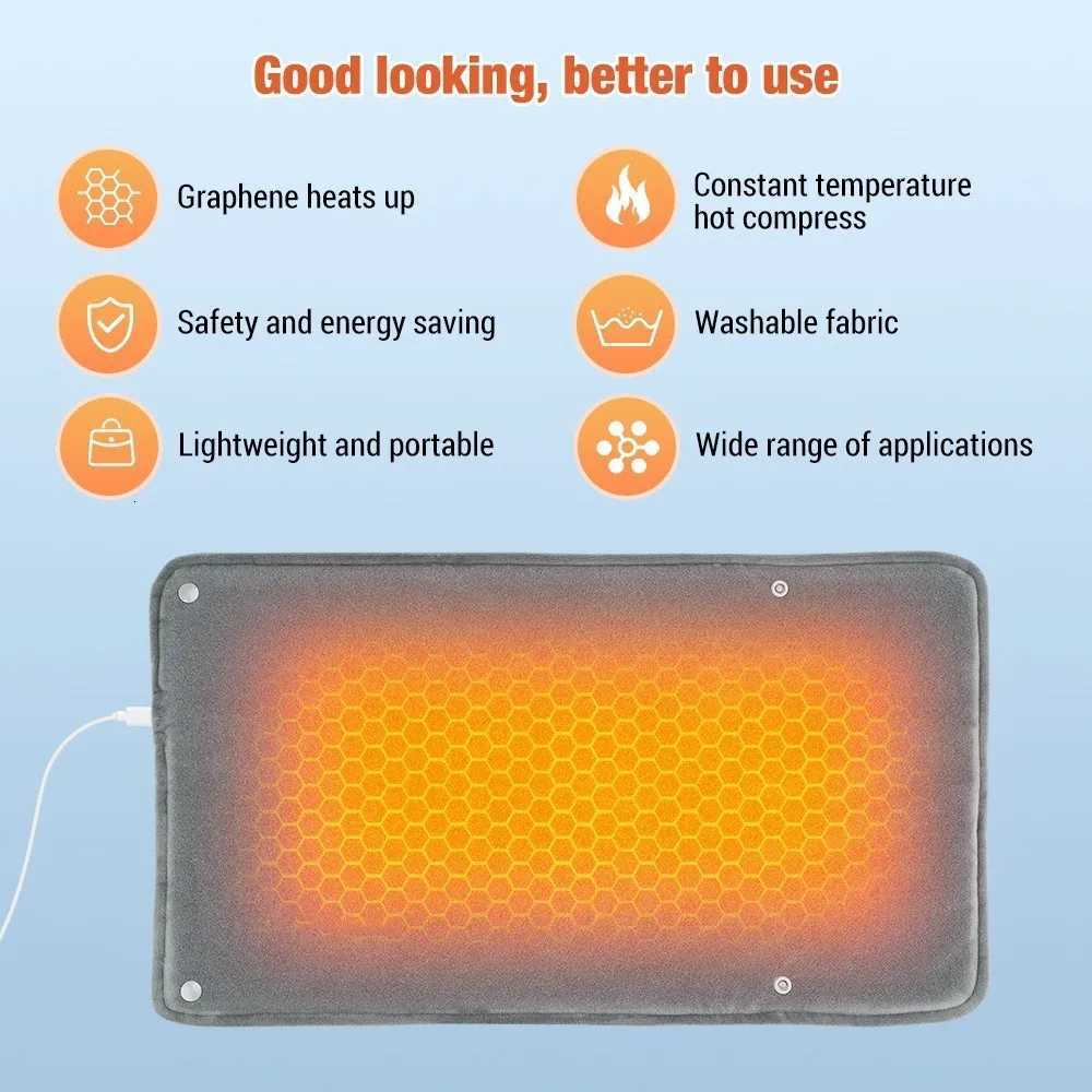 USB Electric Heating Blanket Heated Mat Electro Sheet Pad for Bed Sofa Warm Winter Thermal Blankets Warmer Home Christmas Gift Y251212