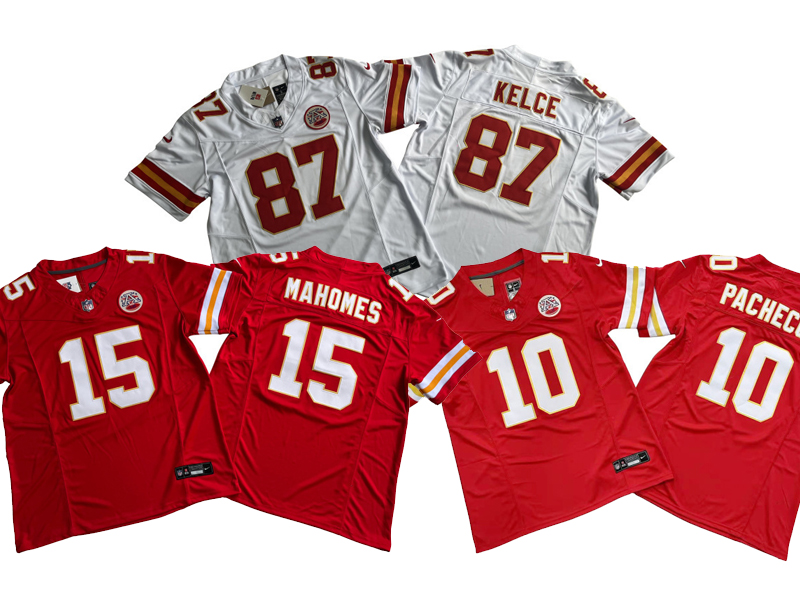 Design Your Own Football Jerseys 15 Patrick Mahomes Travis Kelce Isiah Pacheco Chris Jones Xavier Worthy