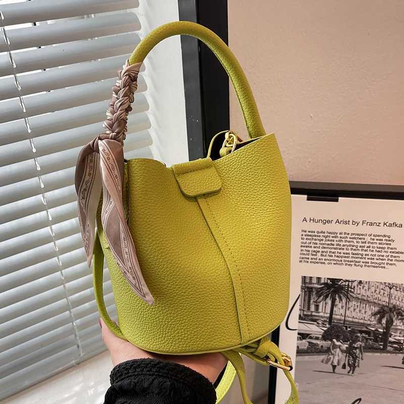 Fashion High-Grade Textured Mini Bucket Bags Fashion Soft Leather Hasp Crossbody Bag Lady Daily Commuter Handbags PU LeatherT251213