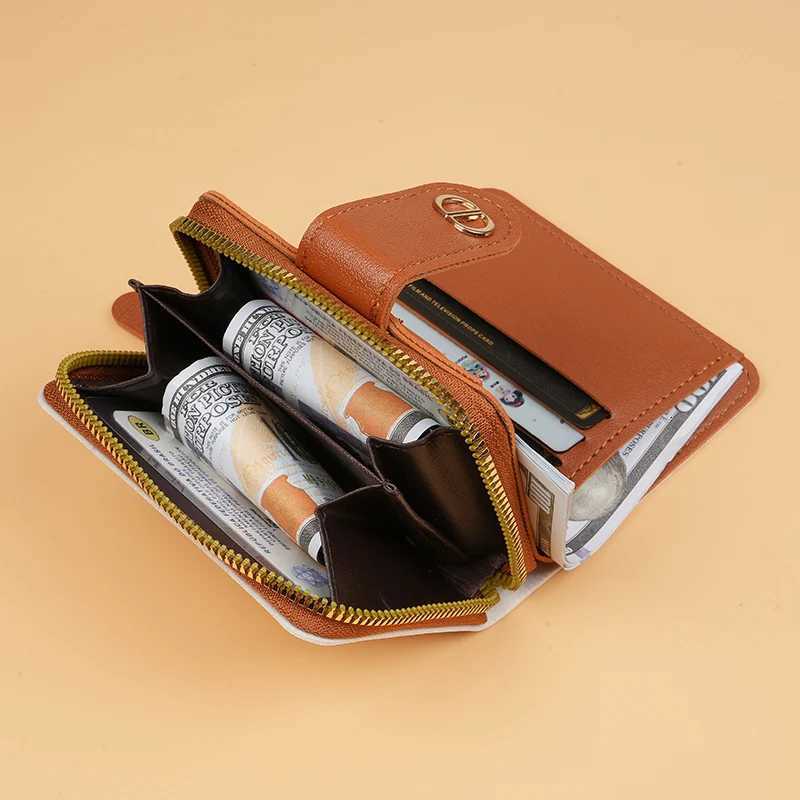 2025 New Wallet Wens Short and Cpact Card Bag Ins Student Large Capacity Mti Card Folding Short Zero Wallet Y251213