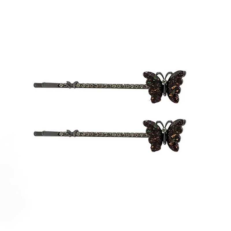 2Pcs/set Super Fairy Rhinestone Butterfly Hairpins Cute and Sweet Womens Bangs Side Clip Korean Style Hair Clip Headdress Y251213