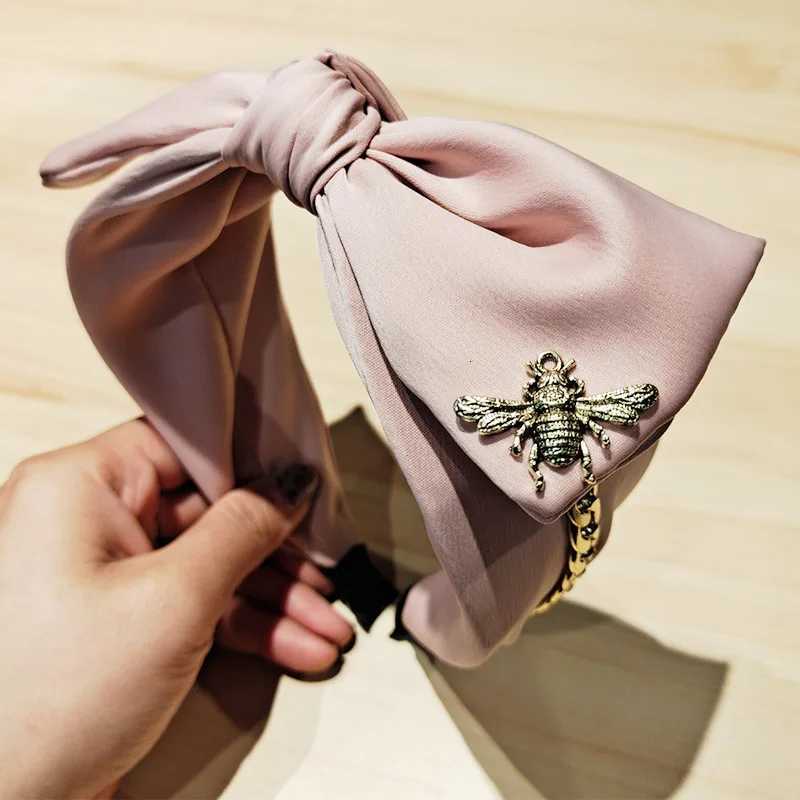 Satin Big Bow Knot Haiands Metal Bee bands Ornament Accories For Wen Wholes Y251213