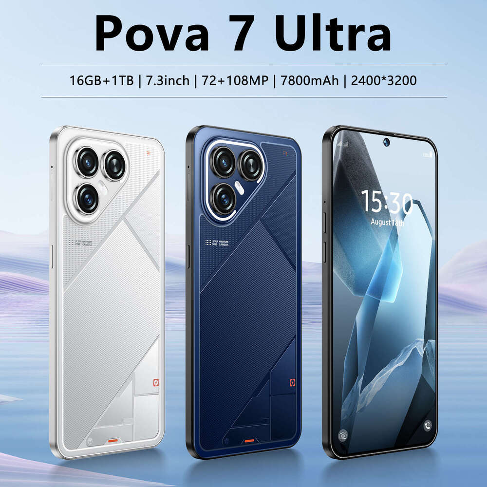 Mobile Phone Pova 7 Ultra 16+1TB 4G Network Smartphone Brand New Unopened Android 15 Effect Mobile Phone Unlock Smartphone For Google Play Store